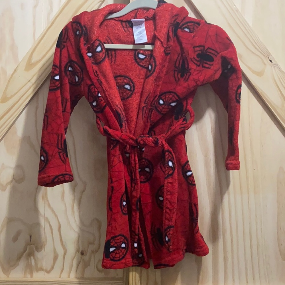 Spider-man hooded fleece robe